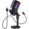 ŠTÚDIOVÝ KONDENZÁTOROVÝ MIKROFÓN USB/TYP-C S POP-FILTROM PLUG&PLAY ME6S RGB ŠTÚDIOVÝ KONDENZÁTOROVÝ MIKROFÓN USB/TYP-C S POP-FILTROM PLUG&PLAY ME6S RGB
