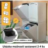 ArtPlast Úložný box/koš výklopný Eco-Logico šedý 34x29x47 cm