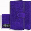 Peňaženkové kožené puzdro Mandala Double-Fold na Samsung Galaxy Z Fold 3 5G - Fialová Peňaženkové kožené puzdro Mandala Double-Fold na Samsung Galaxy Z Fold 3 5G - Fialová
