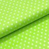 Bavlnené plátno P0606 limetkové, biele hviezdičky, š.140 Bavlnené plátno P0606 limetkové, biele hviezdičky, š.140