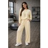 Fashionweek dámska viskózová súprava voľná mikina a široké nohavice K0555 žltý