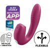 Vibrátor SATISFYER SUNRAY DOUBLE AIR PULSE vínový Vibrátor SATISFYER SUNRAY DOUBLE AIR PULSE vínový