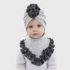 Dievčenský set turban so šatkou sivá 0,5-2.5 roka Dievčenský set turban so šatkou sivá 0,5-2.5 roka