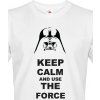 Pánské tričko Keep calm and use the force, Barva Bílá, Velikost S Bezvatriko.cz 108222 Pánské tričko Keep calm and use the force, Barva Bílá, Velikost S Bezvatriko.cz 108222