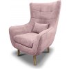 Kreslo ušiak ROSEL ružový - MALMO 61 Kreslo ušiak ROSEL ružový - MALMO 61