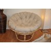 Nábytek PEGAS Ratanový papasan 115 cm medový - polstr béžový melír Nábytek PEGAS Ratanový papasan 115 cm medový - polstr béžový melír