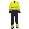 Portwest MV28 HI-VIS Modflame nehorľavá reflexná kombinéza antistatická HV žltá/námorná modrá XL