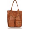MARCO MAZZINI Camel kožená shopper taška XXL MARCO MAZZINI Camel kožená shopper taška XXL