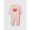 GAP Baby jumpsuit with logo Girls ružová GAP Baby jumpsuit with logo Girls ružová