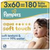 Pampers Aqua Soft Touch vlhčené utierky 3 x 60 ks Pampers Aqua Soft Touch vlhčené utierky 3 x 60 ks