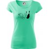 Mačka a gitara WC - Dámske tričko Pure - XS ( Mätová ) Mačka a gitara WC - Dámske tričko Pure - XS ( Mätová )