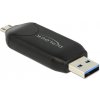 DeLock Micro USB OTG čtečka karet USB 3.0 A male