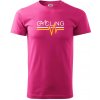Cycling ekg - Klasické pánske tričko vyššej gramáže - XS ( Purpurová ) Cycling ekg - Klasické pánske tričko vyššej gramáže - XS ( Purpurová )