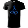 Yoga - lotus modrý (Moňas) - Klasické pánske tričko vyššej gramáže - 3XL ( Čierna ) Yoga - lotus modrý (Moňas) - Klasické pánske tričko vyššej gramáže - 3XL ( Čierna )