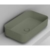 Ceramica Dolomite Noemi umývadlo 64x38.5 cm obdĺžnik pultové umývadlo zelená matná D311275 Ceramica Dolomite Noemi umývadlo 64x38.5 cm obdĺžnik pultové umývadlo zelená matná D311275