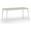 Rokovací kancelársky stôl PRIMO OMEGA, 160x80 cm, biela podnož, breza Rokovací kancelársky stôl PRIMO OMEGA, 160x80 cm, biela podnož, breza