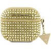 Puzdro Guess Rhinestones Triangle Metal Logo pre AirPods Pro, zlatá Puzdro Guess Rhinestones Triangle Metal Logo pre AirPods Pro, zlatá