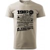 1982 v kocke - Klasické pánske tričko vyššej gramáže - 3XL ( Ľadovo sivá ) 1982 v kocke - Klasické pánske tričko vyššej gramáže - 3XL ( Ľadovo sivá )