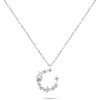 Brilio Silver Očarujúce strieborný náhrdelník so zirkónmi NCL79W
