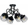 BERGE Závesné svietidlo LOFT - 4x E27 - ČIERNA ISKRA BERGE Závesné svietidlo LOFT - 4x E27 - ČIERNA ISKRA