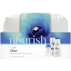 Dove Nourish Dove Deeply Nourishing sprchový gél 225 ml + Dove Essential Care telové mlieko 250 ml + Dove Original tuhý antiperspitant 40 ml + kozmetická taška Dove Nourish Dove Deeply Nourishing sprchový gél 225 ml + Dove Essential Care telové mlieko 250 ml + Dove Original tuhý antiperspitant 40 ml + kozmetická taška