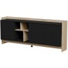 CMM Cama Komoda PORTO 3D 190x38x77 dub/čierna CMM Cama Komoda PORTO 3D 190x38x77 dub/čierna