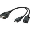 GEMBIRD Kabel USB AF/micro BM + micro BF, OTG + dobíjení, 15cm, pro tablety a smartphone A-OTG-AFBM-04 GEMBIRD Kabel USB AF/micro BM + micro BF, OTG + dobíjení, 15cm, pro tablety a smartphone A-OTG-AFBM-04
