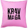 Nápis Krav Maga - Vankúš 50x50 - 50x50 - Iba poťah ( Ružová ) Nápis Krav Maga - Vankúš 50x50 - 50x50 - Iba poťah ( Ružová )