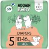 Moomin Baby 5 Maxi 10–16 kg (40 ks), eko plienky Moomin Baby 5 Maxi 10–16 kg (40 ks), eko plienky