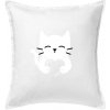 Mačka drží srdce - Vankúš 50x50 - 50x50 - Vrátane výplne ( Biela ) Mačka drží srdce - Vankúš 50x50 - 50x50 - Vrátane výplne ( Biela )
