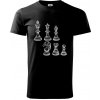 Šachové figúrky kreslené - Klasické pánske tričko vyššej gramáže - L ( Čierna ) Šachové figúrky kreslené - Klasické pánske tričko vyššej gramáže - L ( Čierna )