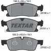 Sada brzdových platničiek, vždy 4 kusy v sade TEXTAR 2519002