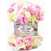 Alize Puffy fine color 6367 bílá, růžová, žlutá Alize Puffy fine color 6367 bílá, růžová, žlutá