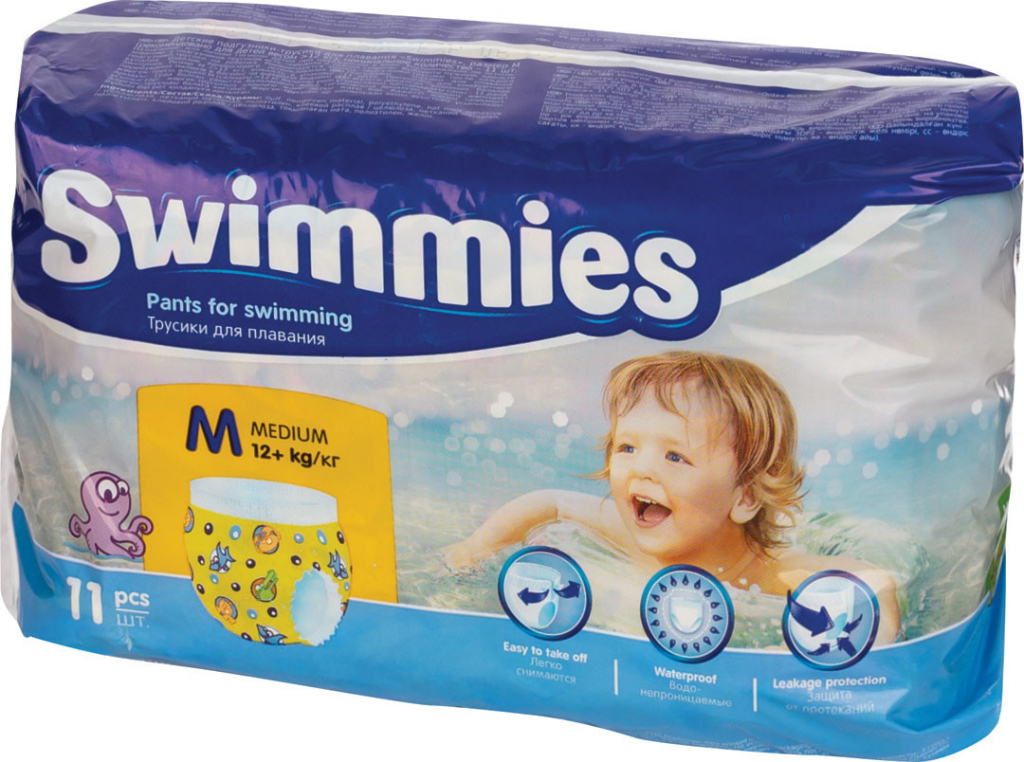 Swimmies Plienky do vody medium 12+kg 11 ks