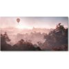 Foto obraz akrylové sklo Balon nad lesom 100x50 cm Foto obraz akrylové sklo Balon nad lesom 100x50 cm