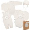 New Baby Dojčenská súprava do pôrodnice For Sweet Bear biela Béžová New Baby Dojčenská súprava do pôrodnice For Sweet Bear biela Béžová