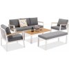 Garden Point Zakintos Coffee 5 hliníkový set s lavičkou biely