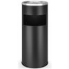 JAGO Odpadkový kôš s popolníkom, 17 l, čierny JAGO Odpadkový kôš s popolníkom, 17 l, čierny