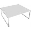 Pracovný stôl UNI O, 180x75,5x160 cm, biela/biela Pracovný stôl UNI O, 180x75,5x160 cm, biela/biela
