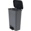 Kôš Curver® COMPATTA BIN, 50 lit., 29.4x49.6x62 cm, čierny/sivý, na odpad, s pedálom Kôš Curver® COMPATTA BIN, 50 lit., 29.4x49.6x62 cm, čierny/sivý, na odpad, s pedálom
