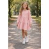 Fashionkids dievčenské ružové šaty s dlhým rukávom pohodlné a štýlové púdrová Fashionkids dievčenské ružové šaty s dlhým rukávom pohodlné a štýlové púdrová