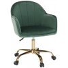 Tempo Kondela Kancelárske kreslo, zelená Velvet látka/zlatá, EROL Tempo Kondela Kancelárske kreslo, zelená Velvet látka/zlatá, EROL