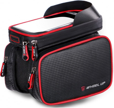 Púzdro WHEEL UP taška na rám bicykla s kapsičkou iPhone – červené