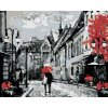 ZUTY Maľovanie podľa čísel ĽUDIA POD DÁŽDNIKOM V BUDAPEŠTI Rámovanie bez rámu a bez vypnutia plátna Rozmer 80 x 100 cm