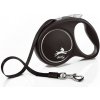 Vodítko Flexi Black Design S pásik 5 m/15 kg strieborné Vodítko Flexi Black Design S pásik 5 m/15 kg strieborné