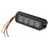Výstražné svetlo 4× LED oranžové 12/24 V – zábleskové