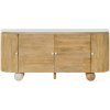 Bighome - FLORENZ Komoda z mangového dreva, lakovaný prírodný, mramor biely, 180x40x80 Bighome - FLORENZ Komoda z mangového dreva, lakovaný prírodný, mramor biely, 180x40x80