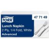 Servítky, 1 4 sklad, 2 vrstvové, 32,5x32,8 cm, Advanced, TORK Lunch, biela Servítky, 1 4 sklad, 2 vrstvové, 32,5x32,8 cm, Advanced, TORK Lunch, biela