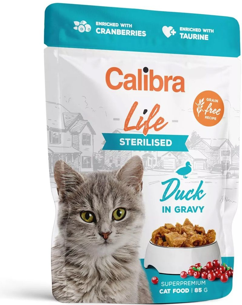 Calibra Cat Life Sterilised Duck in gravy 85 g