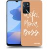 Picasee silikonový černý obal pro OPPO A16s - Boss Mama Picasee silikonový černý obal pro OPPO A16s - Boss Mama